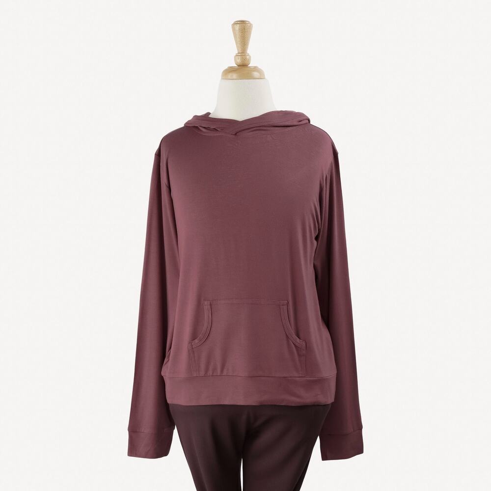 NWT Kate Quinn Tween Boxy Kanga Bamboo Hoodie Wild Ginger Purple Size 7/8